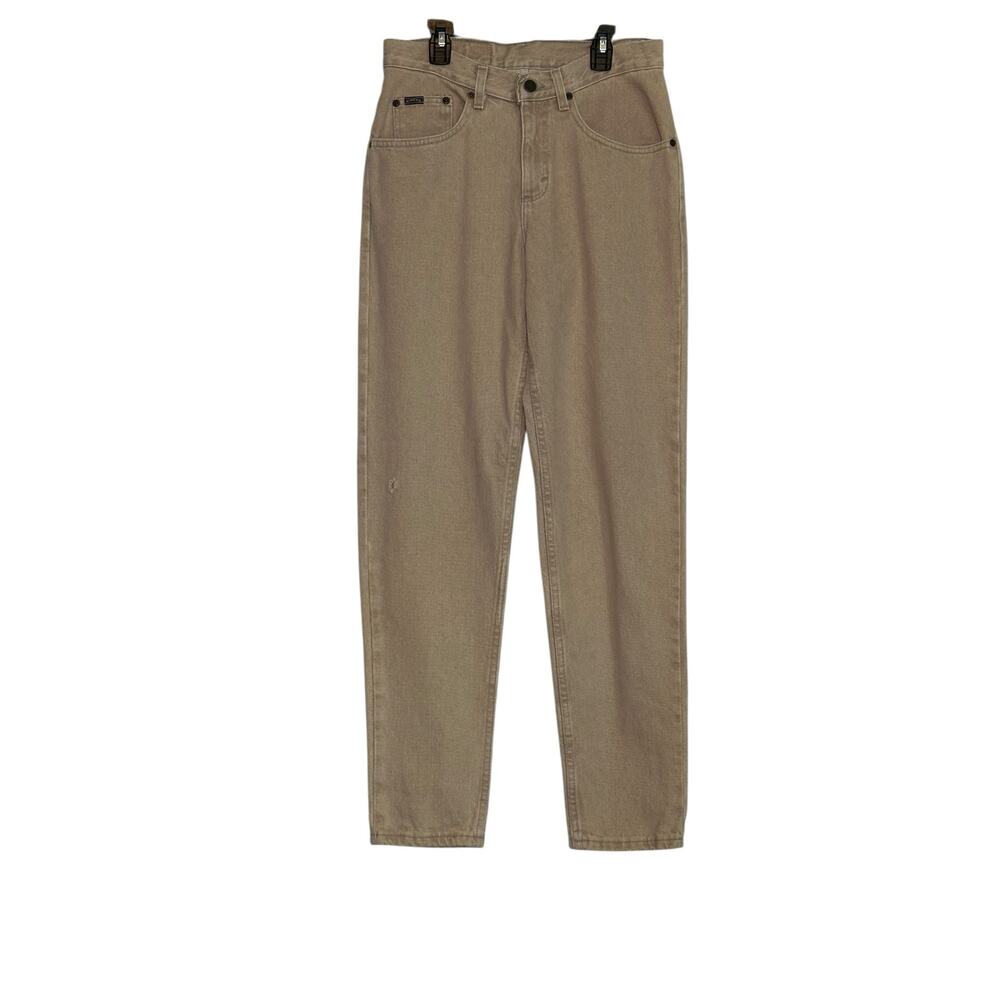 Riders beige easy fit taper legs high waist jeans size 6